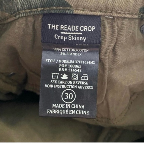 Blank NYC Revolve The Reade Crop Camo Camouflage Skinny Jeans Pants Size 30 - Picture 13 of 15